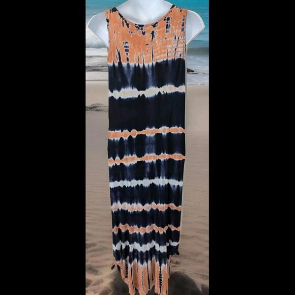 Soft Surroundings Sleeveless Tie Dye Maxi Dress Women's Size Medium - Picture 2 of 8